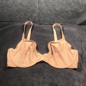 CUUP The Plunge Mesh Nude Taupe Unlined Underwire 34E Bra